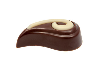 exclusive chocolate sweets isolated on the white
