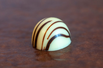 exclusive chocolate sweets isolated on the white