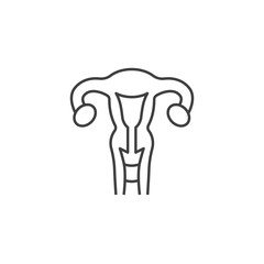 Uterus Vector Line Icons