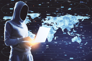 Global trade and malware concept