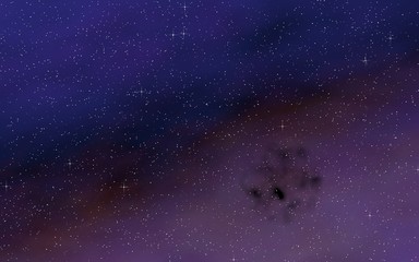 Colorful and beautiful space background. Outer space. Starry outer space texture. 3D illustration