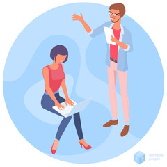 concept of   teamwork and workflow 