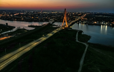 Gdansk bridges at night