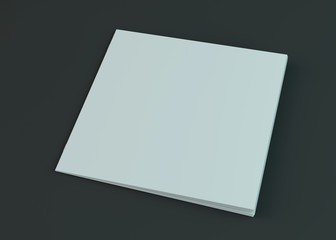 Blank brochure, magazine, booklet mockup isolated on dark background. 3D