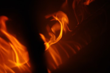 Fototapeta premium Pomarańczowe i czerwone płomienie