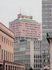 Fototapeta premium Milan - Italy, modern buildings with offices among the downtown skyscrapers