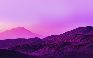 Fototapeta na wymiar Purple Mountain Landscape