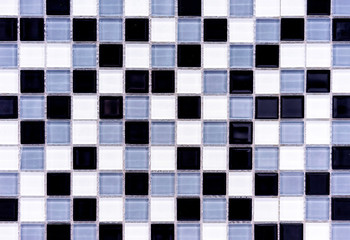 Mosaic tiles in the interior of the bathroom. Background of ceramic tiles mosaic.