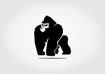 gorilla silhouette design vector
