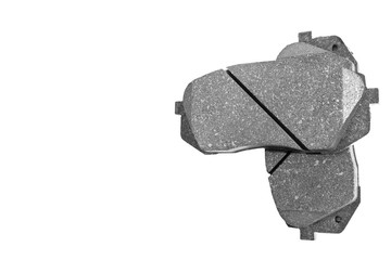 Brake pads isolated on white background. Auto parts. Brake pads isolated on white. Braking pads....