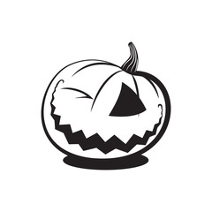 Halloween pumpkin smiling