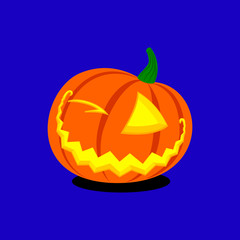 Halloween pumpkin smiling