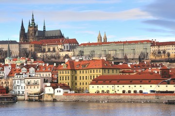 Obraz premium The Prague Castle view from Charles Bridge in Prague, Czech Republic