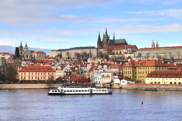 Naklejka na ściany i meble The Prague Castle view from Charles Bridge in Prague, Czech Republic