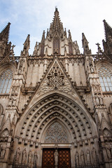 Fototapeta na wymiar Cathedral of the Holy Cross and Saint Eulalia, Barcelona, Catalonia, Spain
