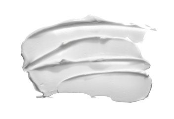 White smear of face clay or cream