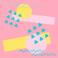 80s geometry pink blue colors abstract background