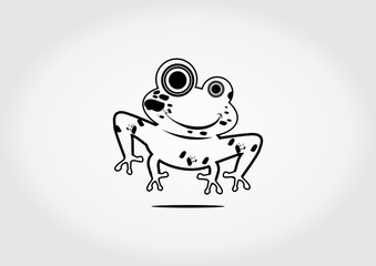 frog silhouette design vector