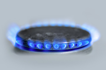 Gas-burner, natural gas in the house. Bhutan, propane