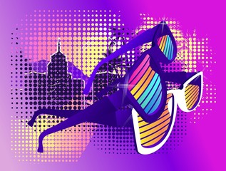 Set of retro sunglasses