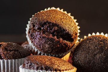 muffin of chocolate and orange