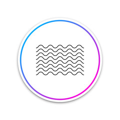 Waves icon isolated on white background. Circle white button. Vector Illustration