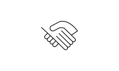 Obraz premium Handshaking symbol friendly icon cooperation partnership 