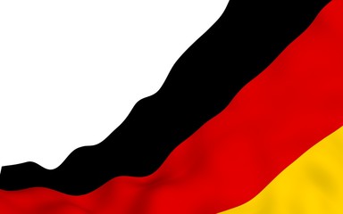 Naklejka premium Flag of Germany. Wide format 3D illustration. State symbol of the Federal Republic of Germany. 3D rendering