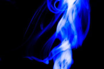 Nature Abstract: The Delicate Beauty and Elegance of a Wisp of Blue Smoke
