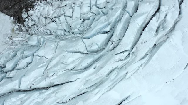 A Huge Glacier in Iceland During the Winter a Popular Tourist Attraction