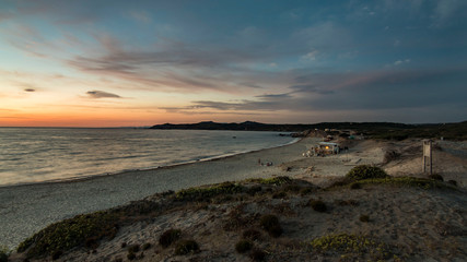 Sunset on the Rena Majore Beach