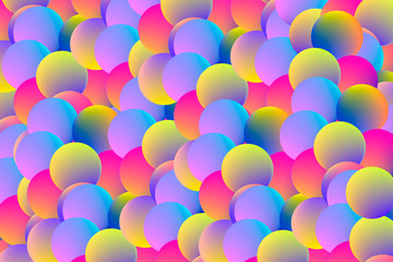 Colorful geometric gradient background. Abstract texture with spheres