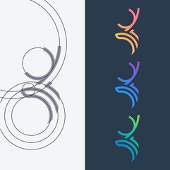 simple deer logo concept.