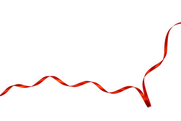 Red ribbon isolated on white