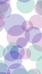 Multicolored translucent circles on a white background. Pink tones. 3D illustration