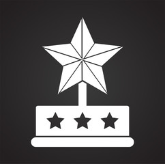 Awards icon on background for graphic and web design. Simple vector sign. Internet concept symbol for website button or mobile app.
