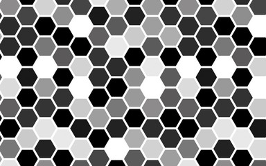 White honeycomb with a gradient color. Isometric geometry. 3D illustration
