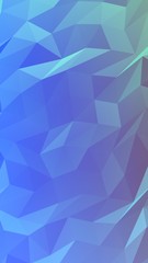 Abstract triangle geometrical blue background. Geometric origami style with gradient. 3D illustration