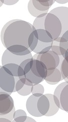 Gray translucent circles on a white background. 3D illustration