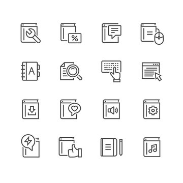 Set of book icons