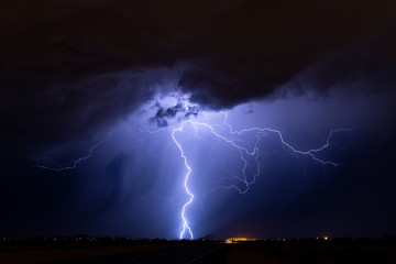 Thunder and lightning storm