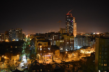 Obraz premium night city, winter