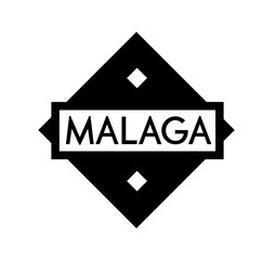 MALAGA stamp on white