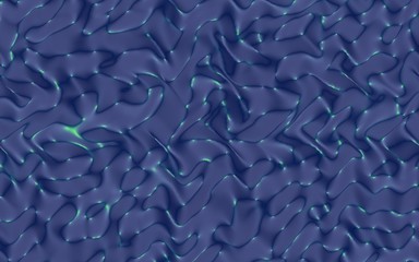 Graphic illustration - liquid pattern dark blue color. Modern abstract background. Design wallpaper. 3D illustration