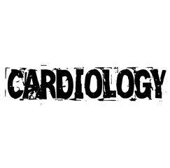 CARDIOLOGY stamp on white