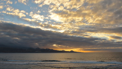 Atardecer en las canteras gran canaria