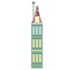 cute house flat illustration