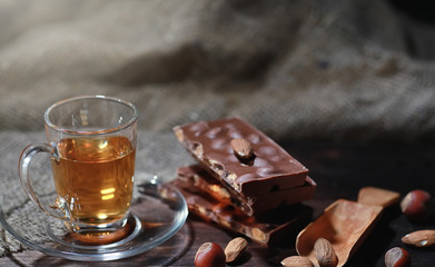 Brewed tea on a serving table