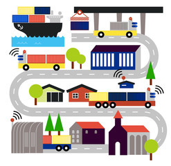 Automated terminal and truck delivery