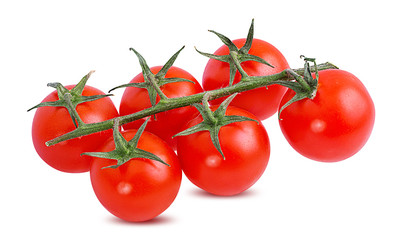 Fresh tomato isolated on white background with clipping path